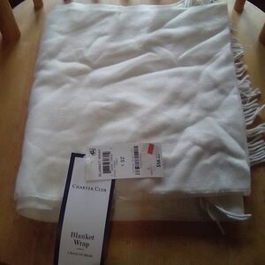 Charter Club White Blanket Wrap